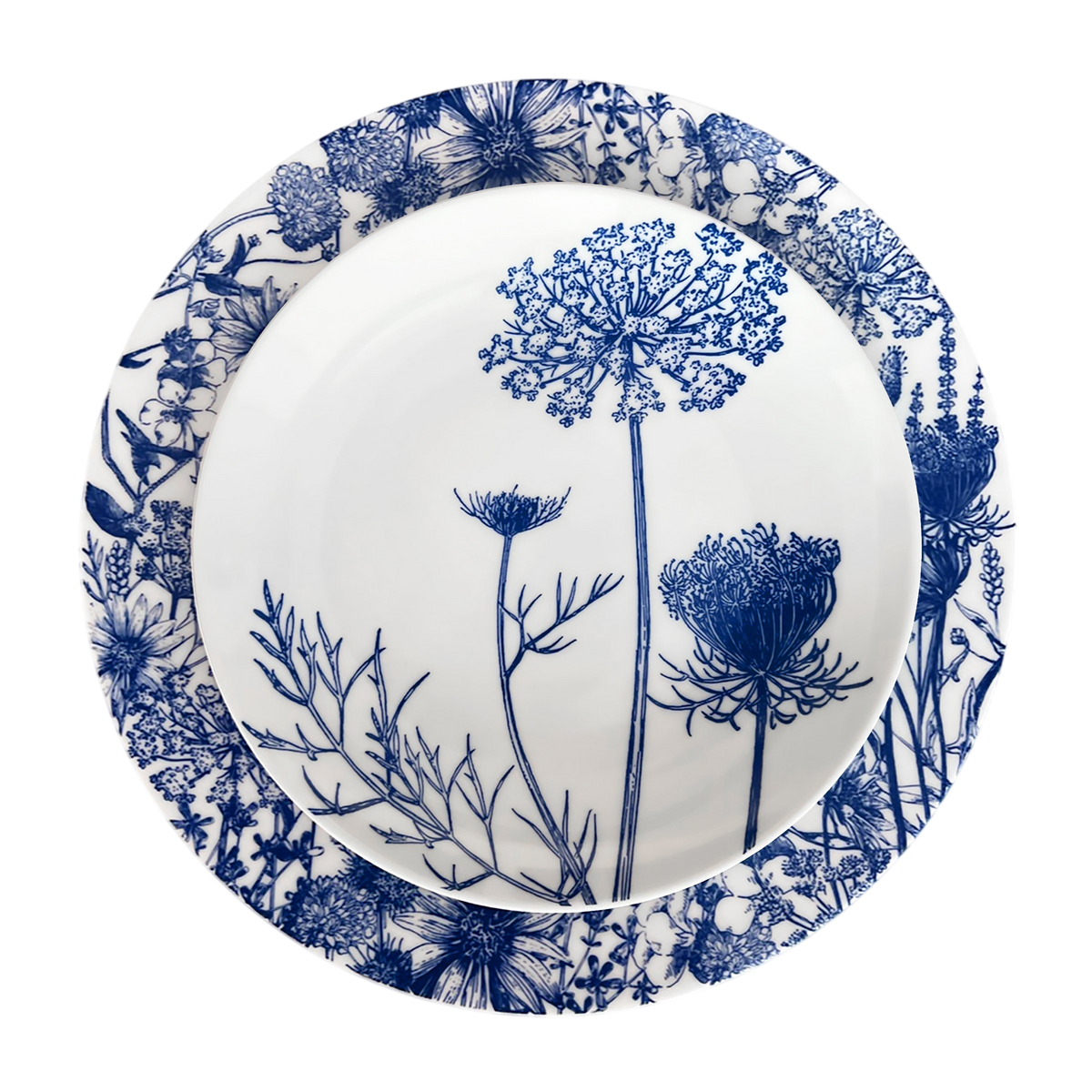 Summer Blues Coupe Salad Plate