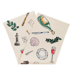 Salon Embroidered Linen Runner