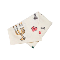Salon Embroidered Linen Tablecloth