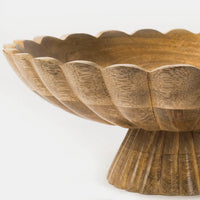 Mela Artisans Fluted Pedestal Bowl - Natural