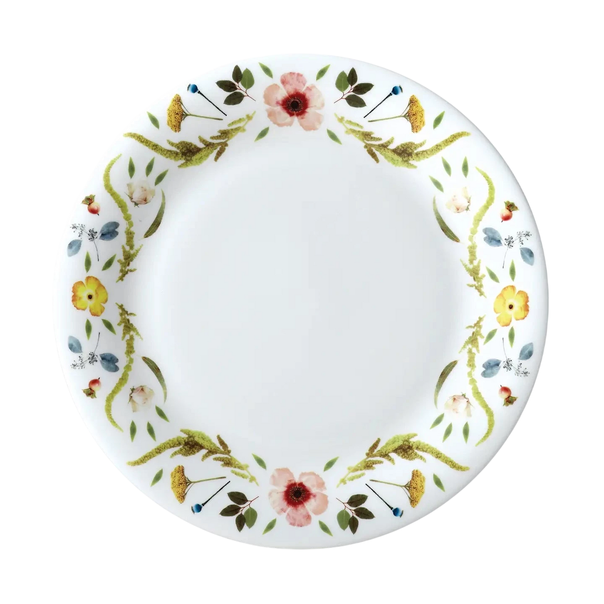 Scandinavian Floral Dinner Plate, Set of 8
