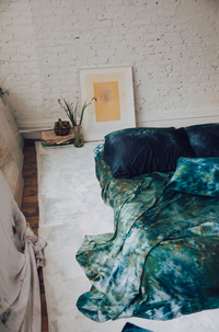 Silk Sheet in Peacock