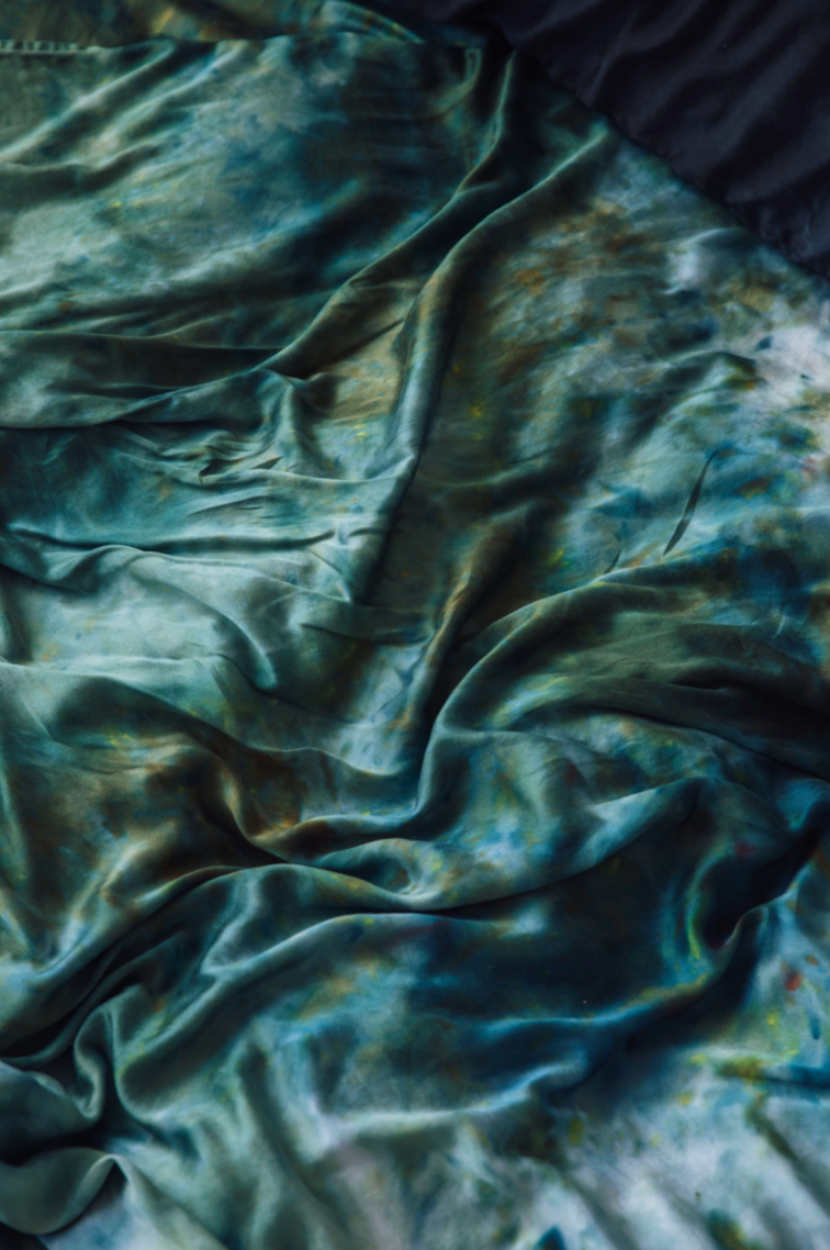 Silk Sheet in Peacock