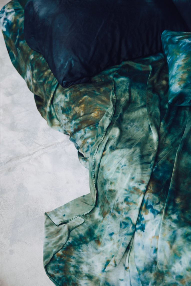 Silk Sheet in Peacock