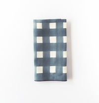 Blue Cross-Hatch Napkins