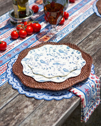 Garden Toile Dinner Plate Set of 12 - Bluebell