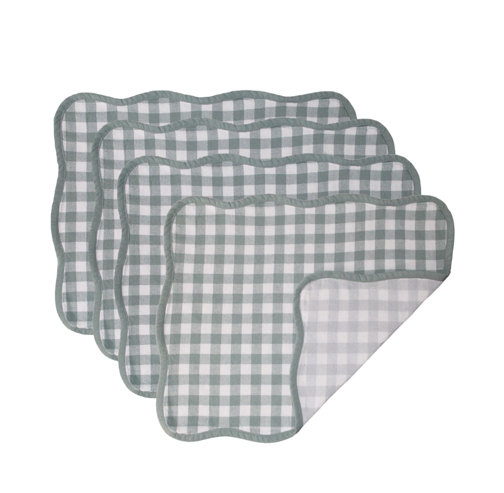 Set of 4 Giardino Reversible Placemats (Verde/Blu)