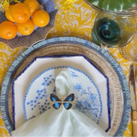 Painterly Butterfly Napkin Rings - Blue (Set of 4)