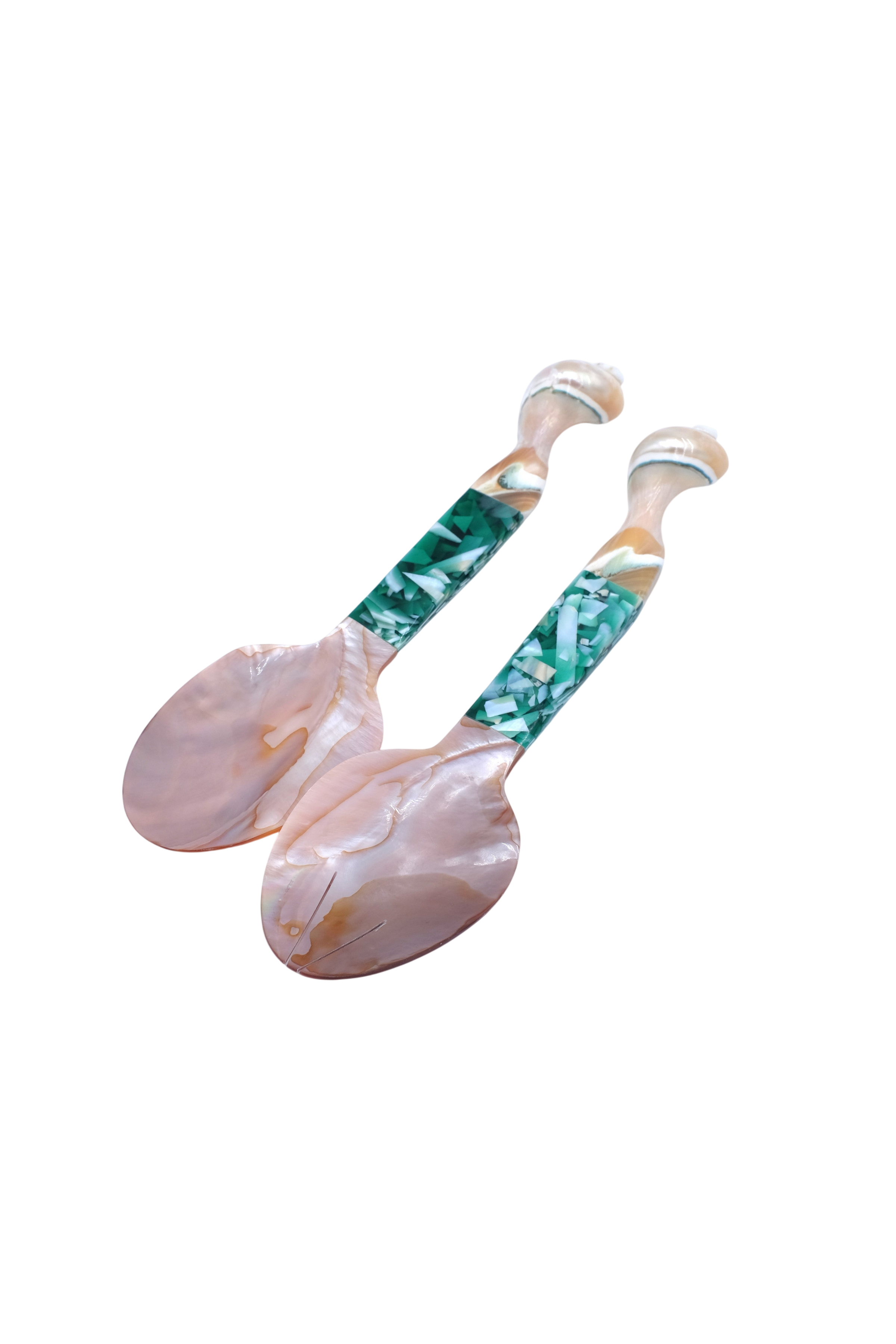 Seashell Serving Set in Green