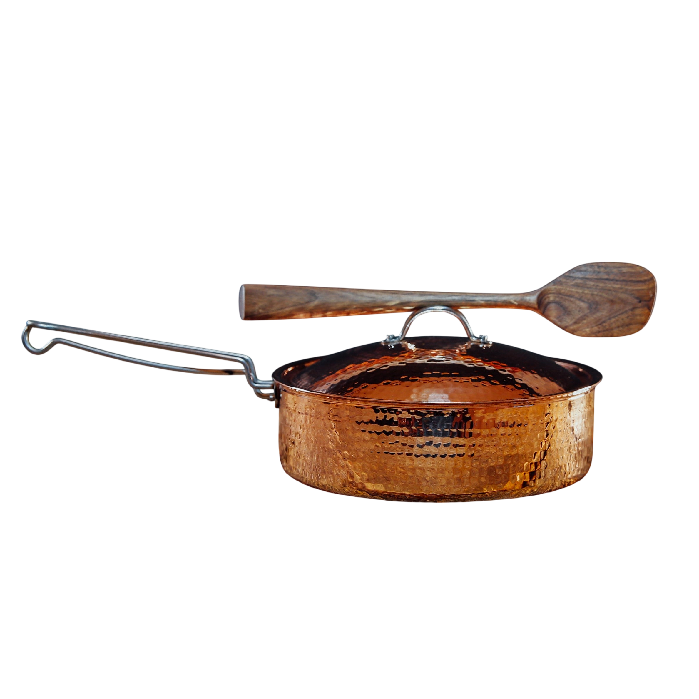Copper Saute Pan with lid, 3 quart