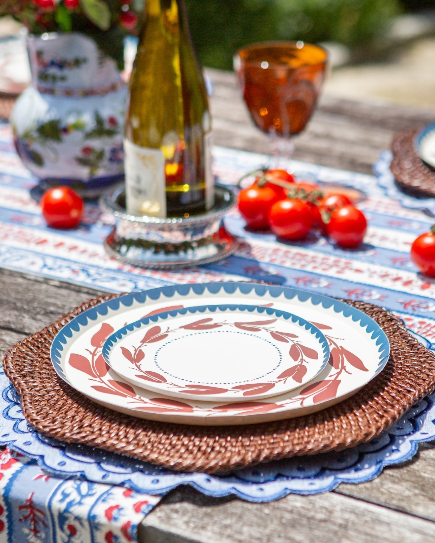 Americano Dinner Plate Set of 12 - Multi