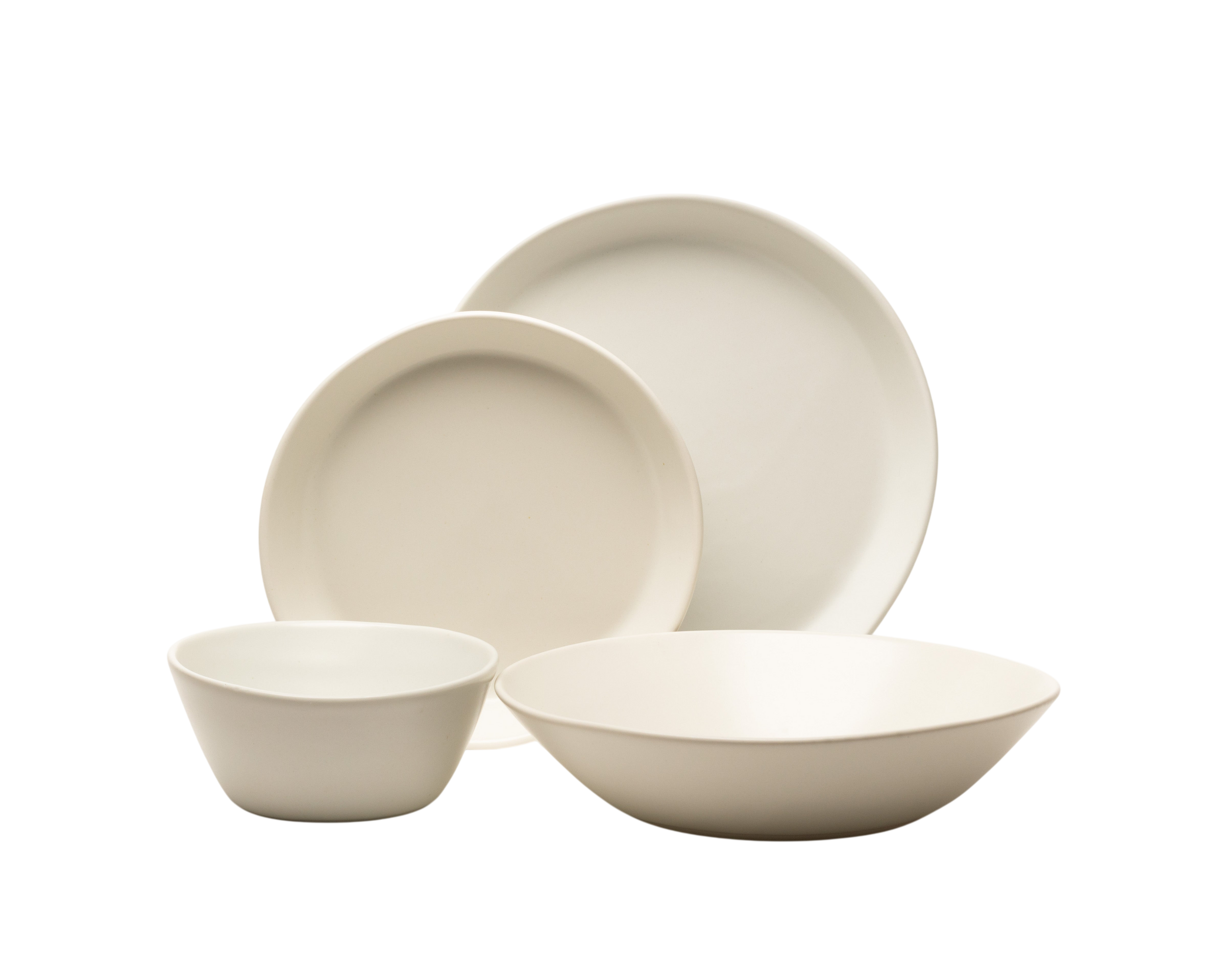 4 Piece Skali Coupe Dinner Setting