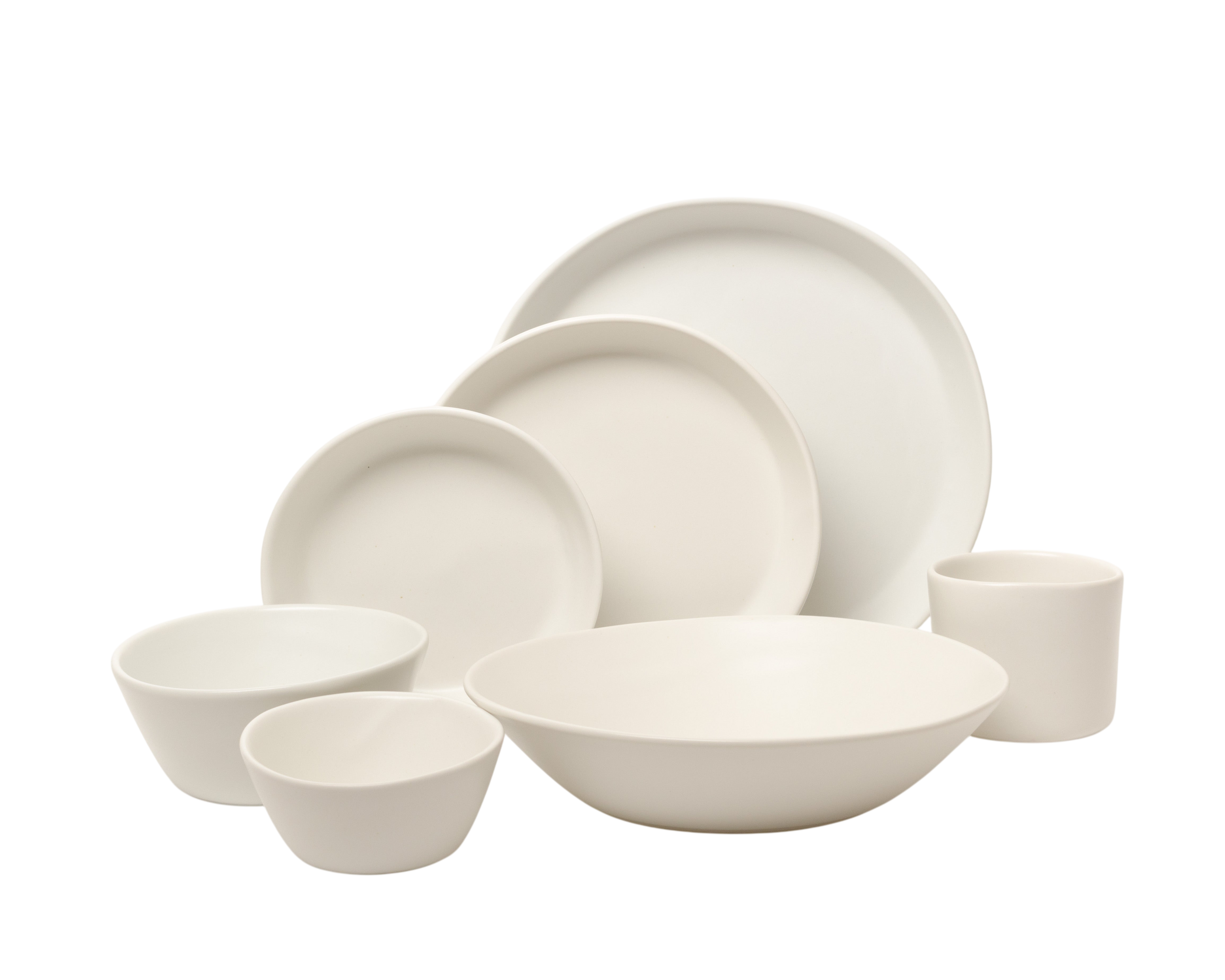7 Piece Skali Coupe Dinner Setting