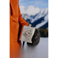 Skier Flask English Pewter 6oz.