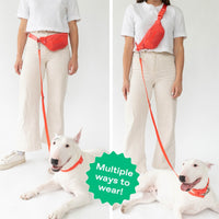 Original Hands-Free Neoprene Dog Sling Bag with Leash