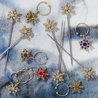 Snowflake Wine Charms - Jewel Tones