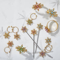 Classic Snowflake Skinny Napkin Rings - Pastel (Set of 4)