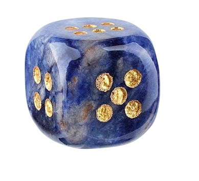 Dice - 15mm Natural Jade Laser Engraved Cube Dice with Rounded Edges Semi-Precious Stone (Set of 2)