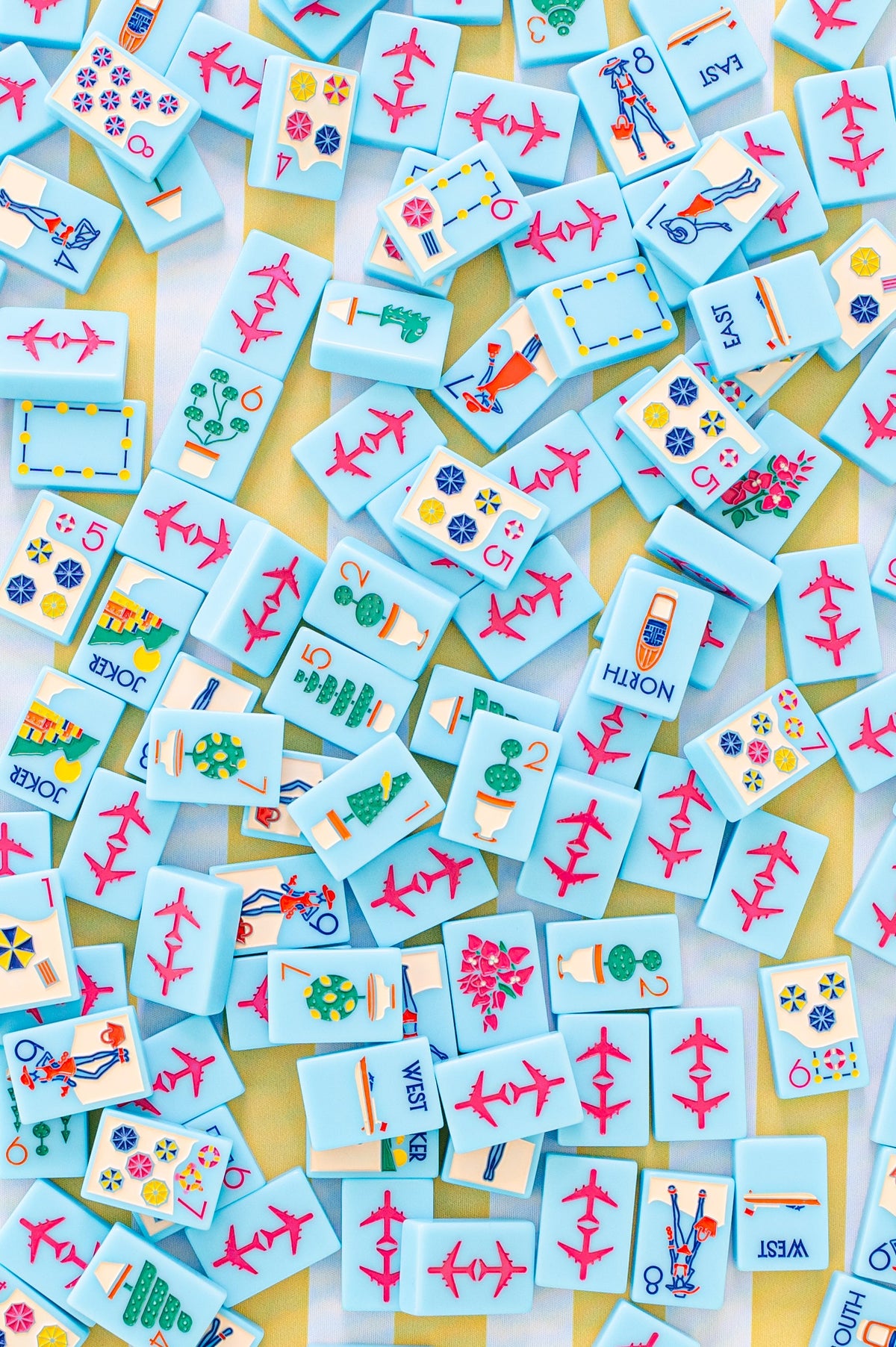 The Riviera Jet Set -  Mahjong Tiles: Portofino Blue