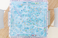 Mahjong Game Mat: Pool in Aqua