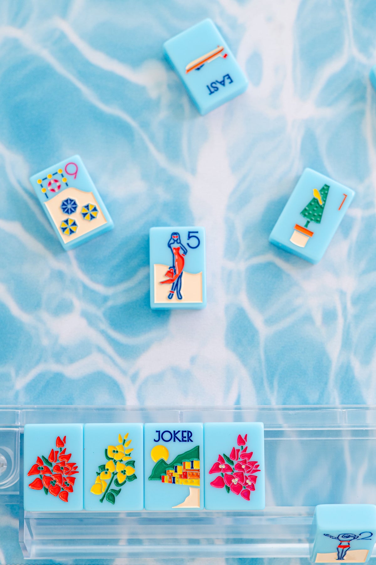 The Riviera Jet Set -  Mahjong Tiles: Portofino Blue