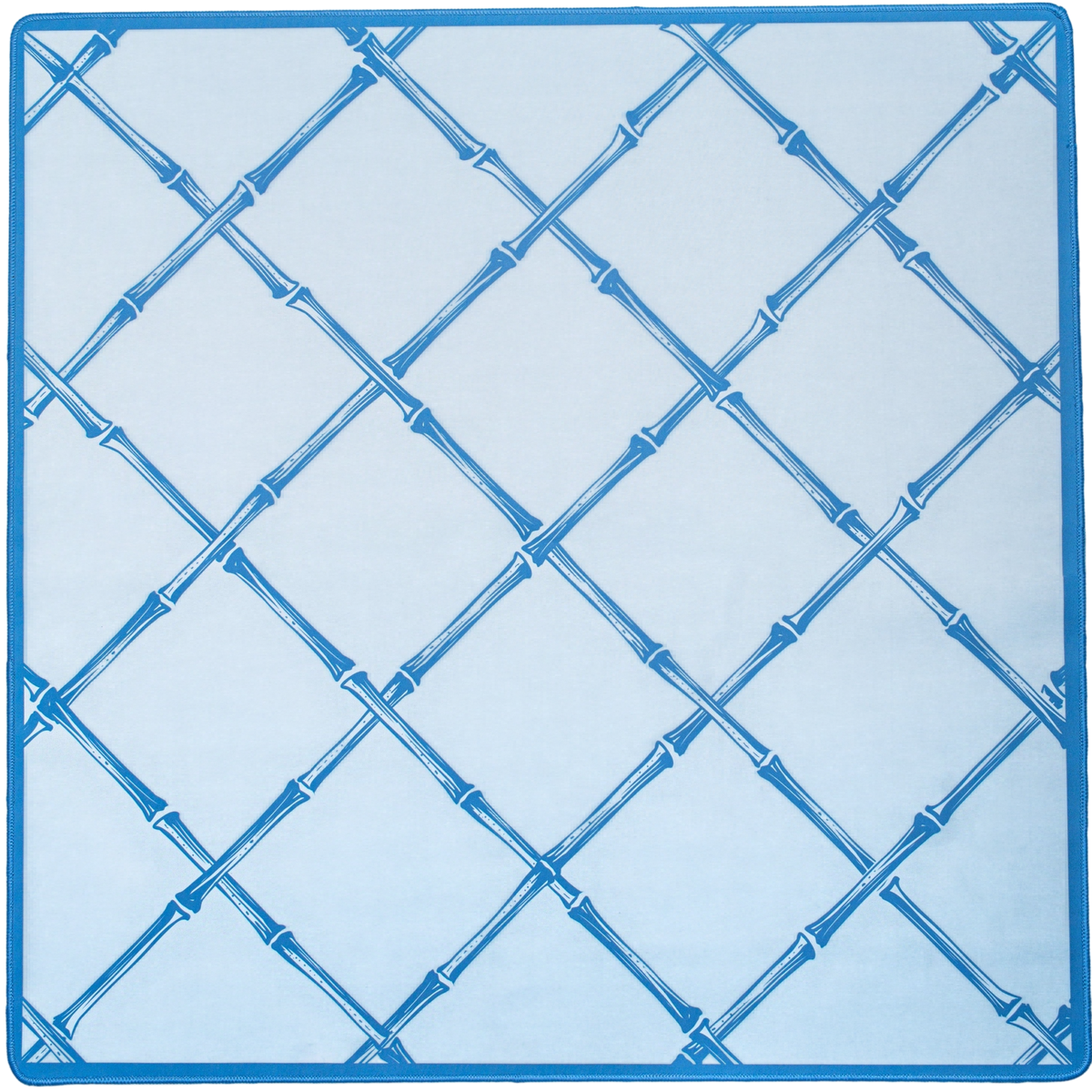 Mahjong Game Mat: Trellis in Barely Blue