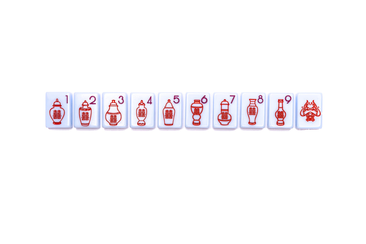 The Chinoiserie Set  -  Mahjong Tiles (Blue)
