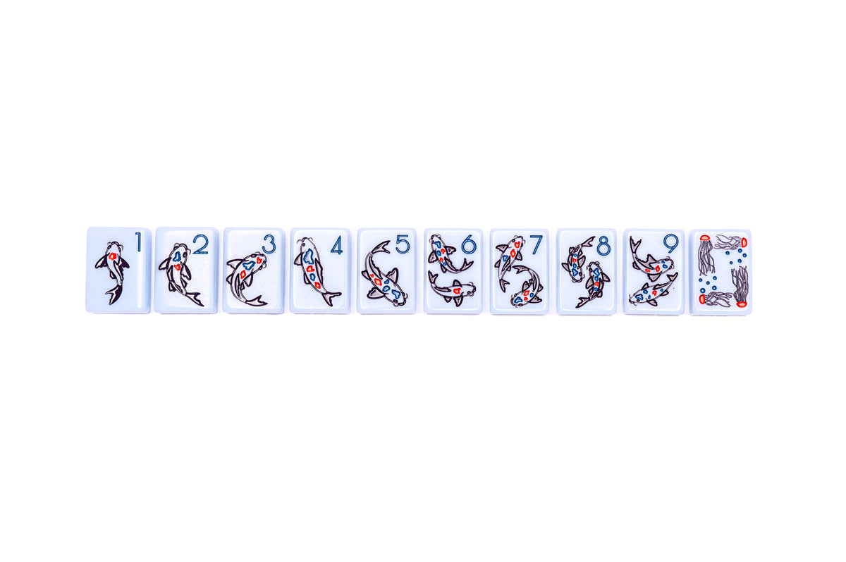 The Chinoiserie Set  -  Mahjong Tiles (Blue)