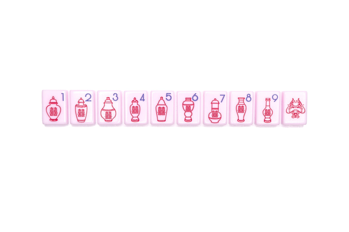 The Chinoiserie Set -  Mahjong Tiles (Pink)