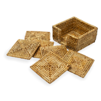Rattan Coaster Set