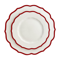 Stella Scalloped Crimson Salad Plate