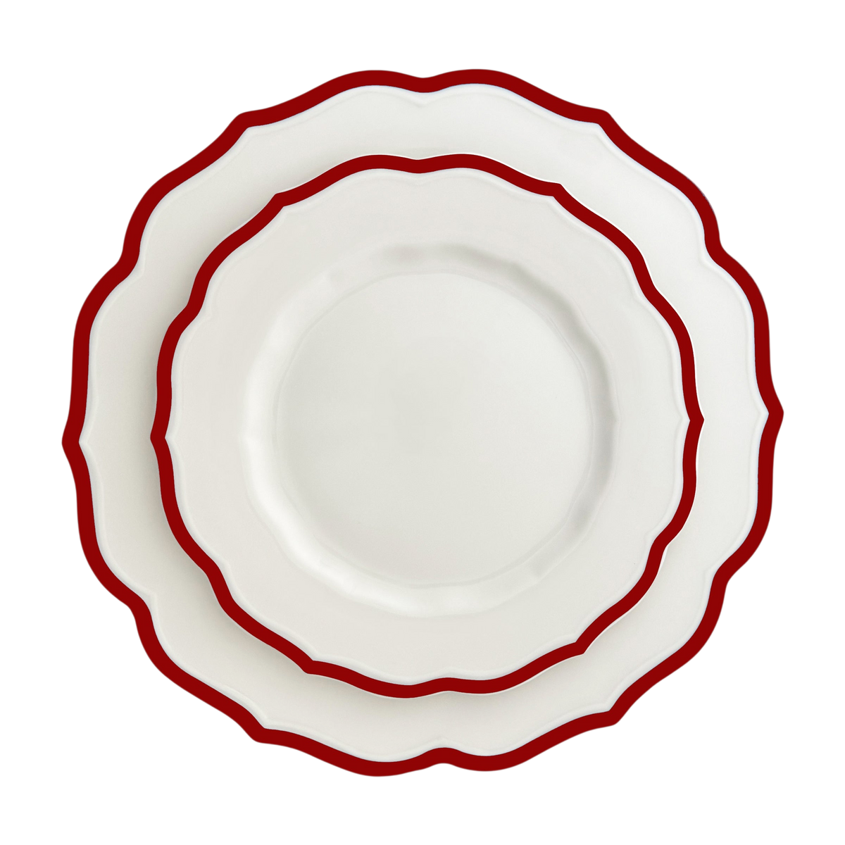 Stella Scalloped Crimson Salad Plate