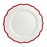 Stella Scalloped Crimson Dinner Plate
