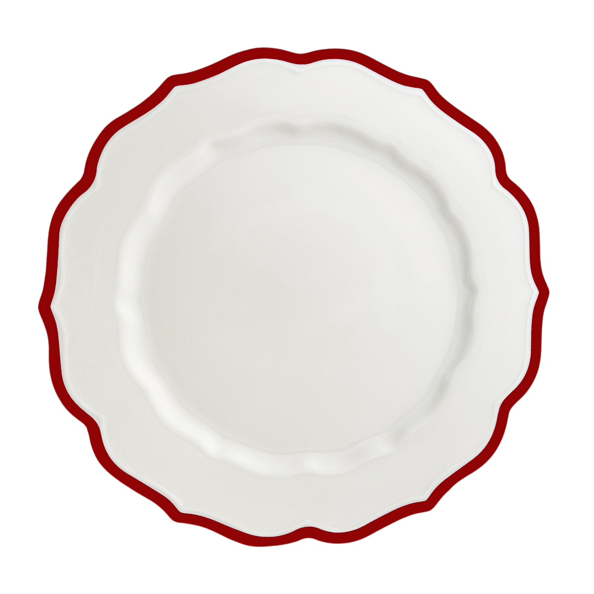 Stella Scalloped Crimson Dinner Plate