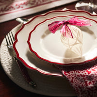Stella Scalloped Crimson Dinner Plate