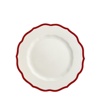 Stella Scalloped Crimson Salad Plate