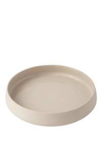 Handmade Stoneware Dinner Plates with High Sides and Transparent Glaze