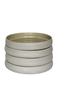 Handmade Stoneware Dinner Plates with High Sides "Concrete"