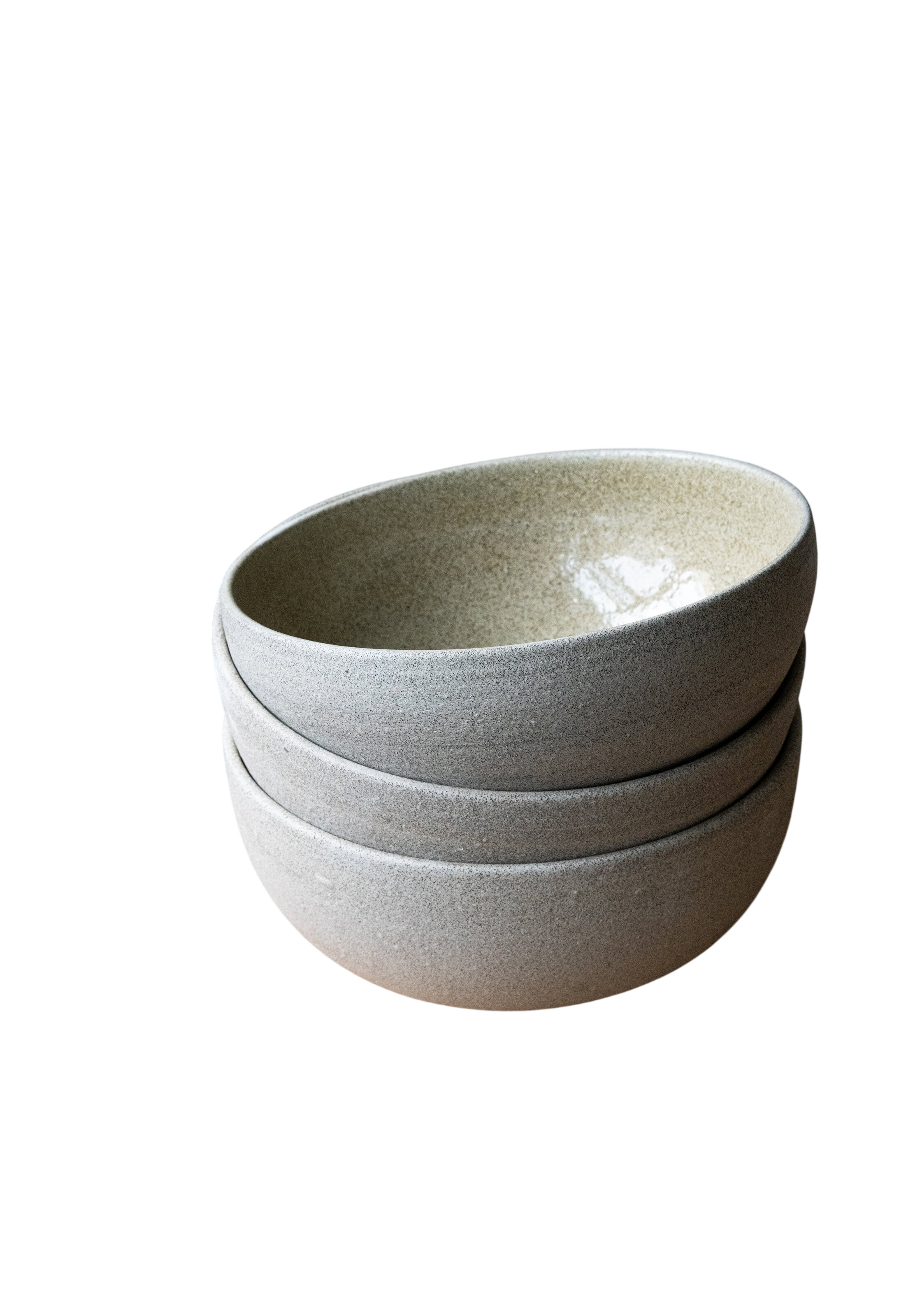Handmade Stoneware Ramen Bowl "Concrete"