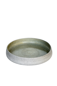 Stoneware Salad Plates with High Sides "Concrete"