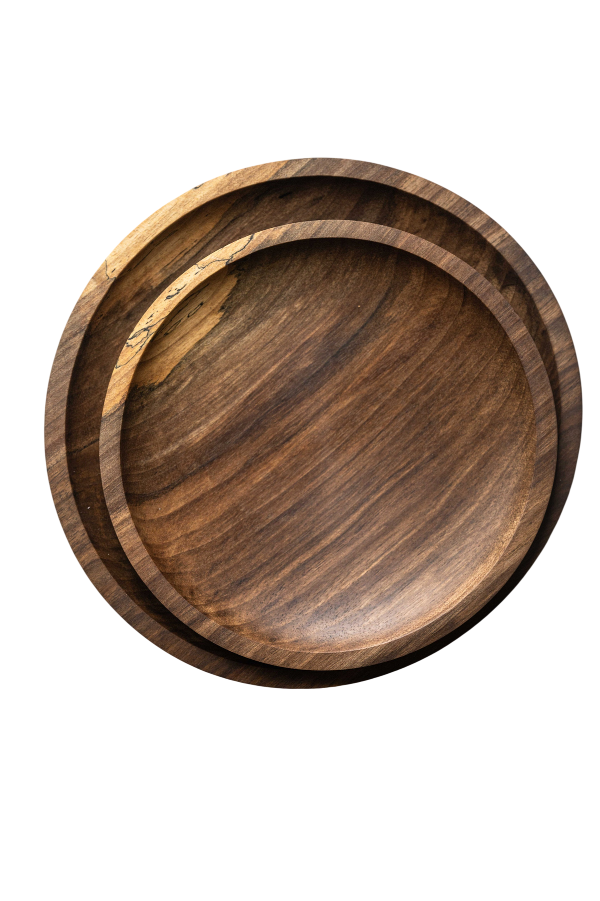 Hand Carved Walnut Wood Plate