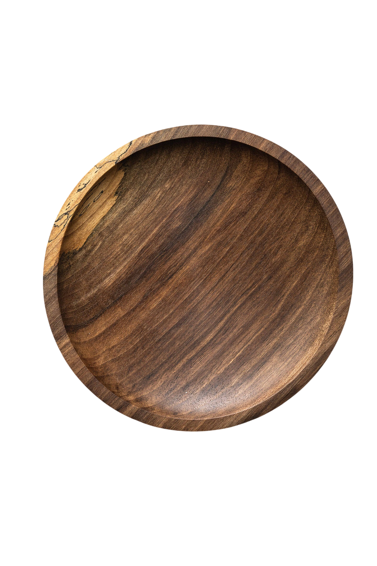 Hand Carved Walnut Wood Plate