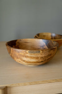 Hand Carved Walnut Wood Nesting Bowl Set