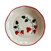 Strawberry Flowers Salad Plate (Set of 6)