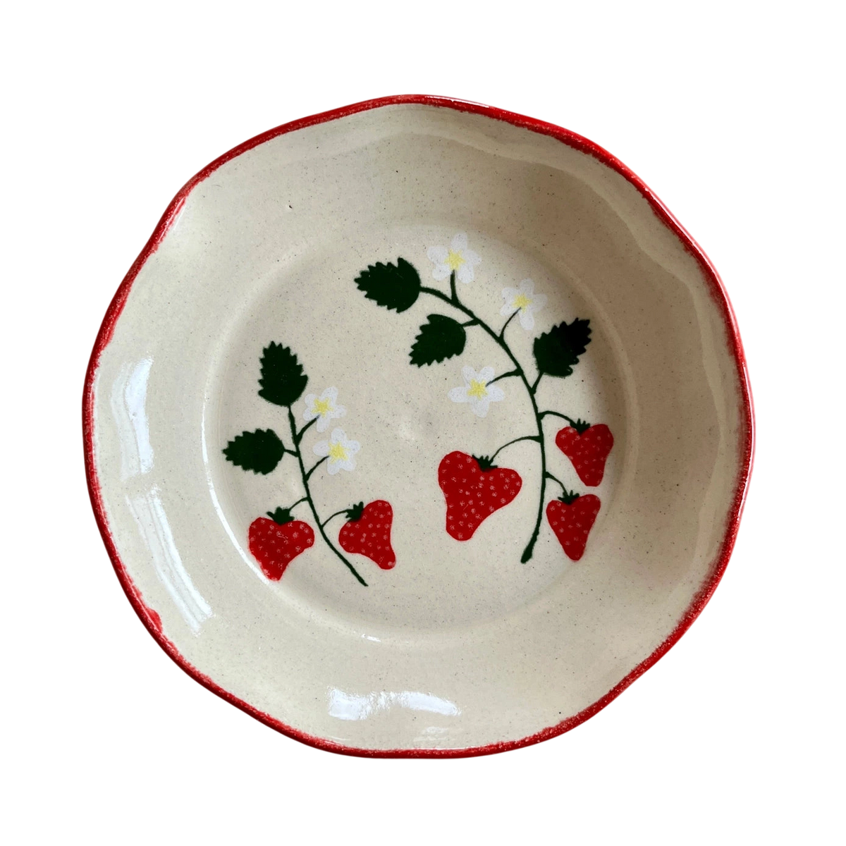 Strawberry Flowers Salad Plate (Set of 6)