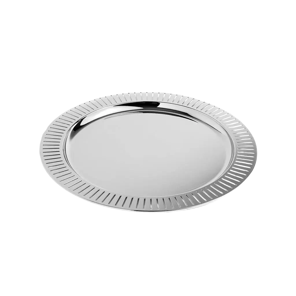 Striations Round Serving Tray