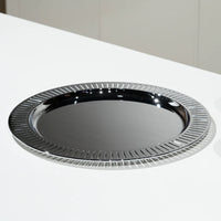 Striations Round Serving Tray