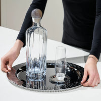 Striations Round Serving Tray