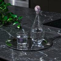 Striations Round Serving Tray