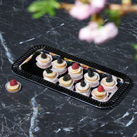 Striations Serving Tray Small Rectangle